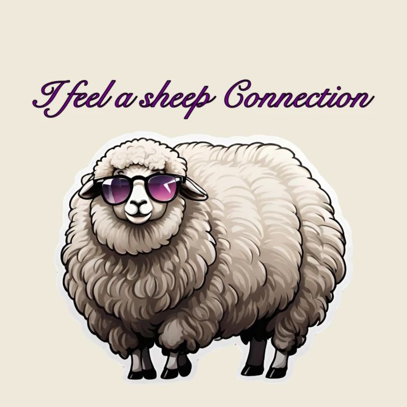 Schaf mit Sonnenbrille - I feel a sheep Connection