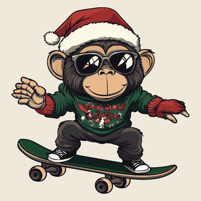 Singe Noël Drôle