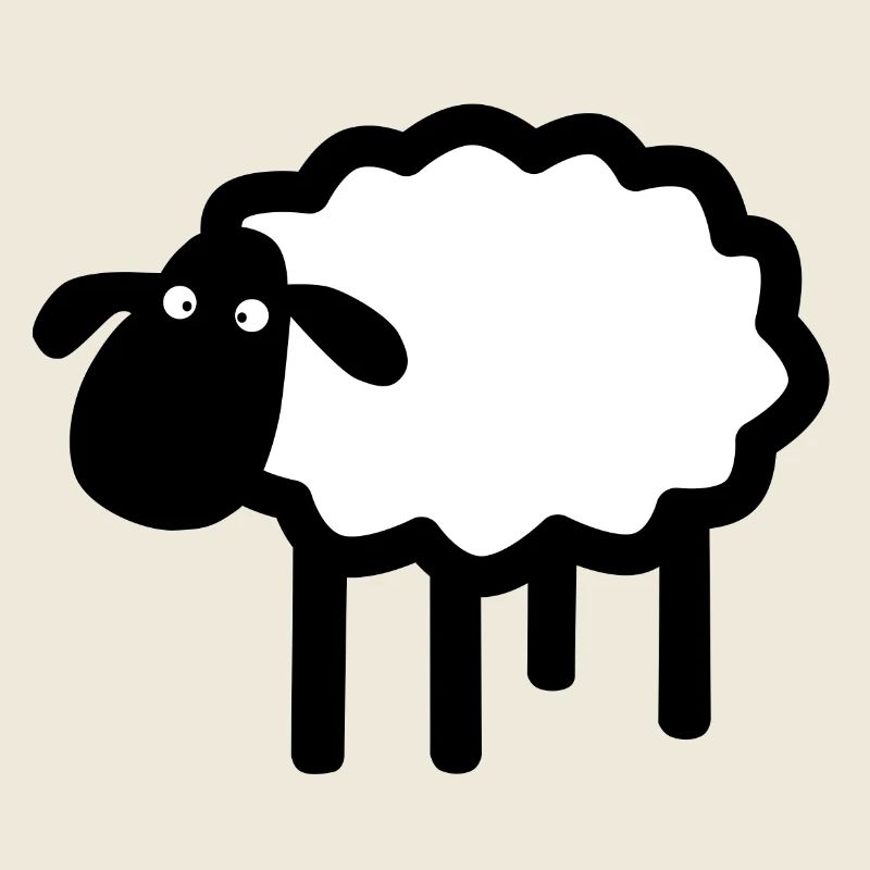 Silhouette du mouton blanc