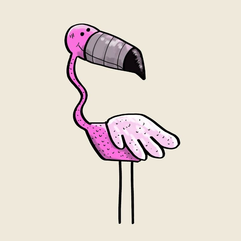 Flamingo Power - Vogel - Sommer - Pink