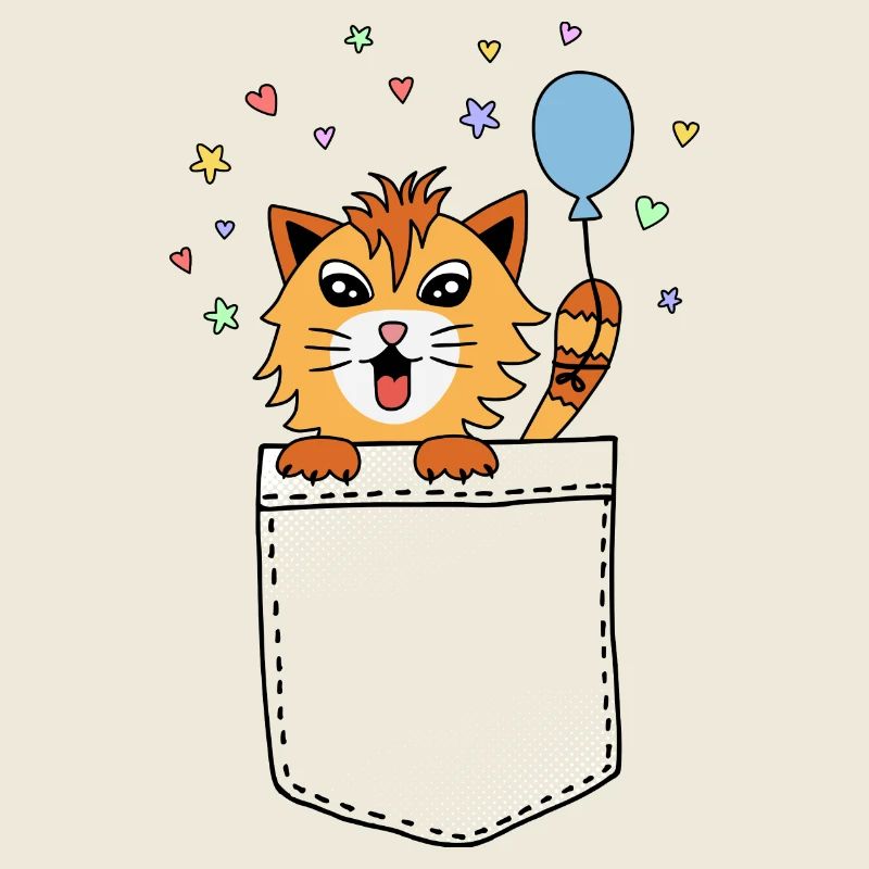 Katze in Brusttasche