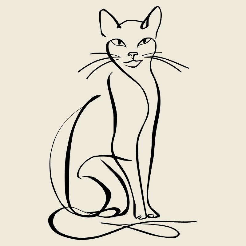 Katze Line-Art