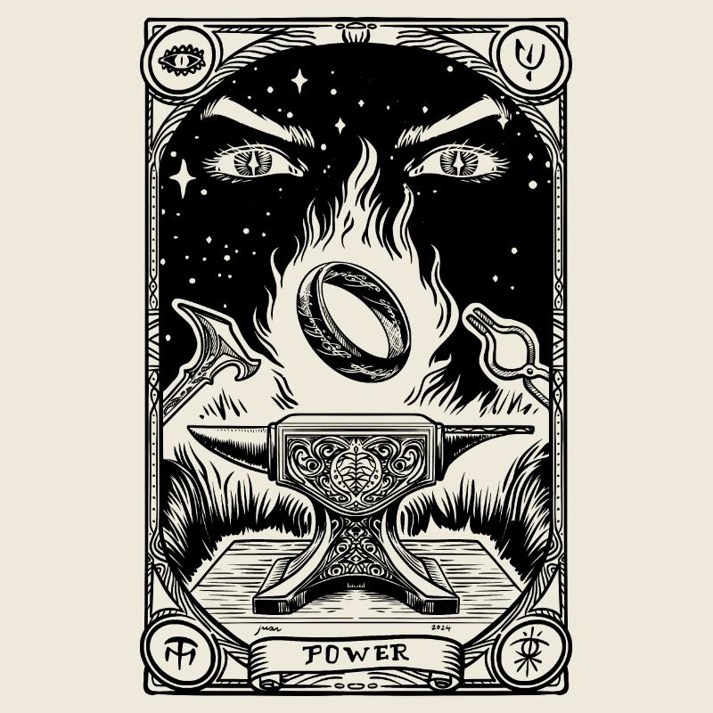 One ring tarot black