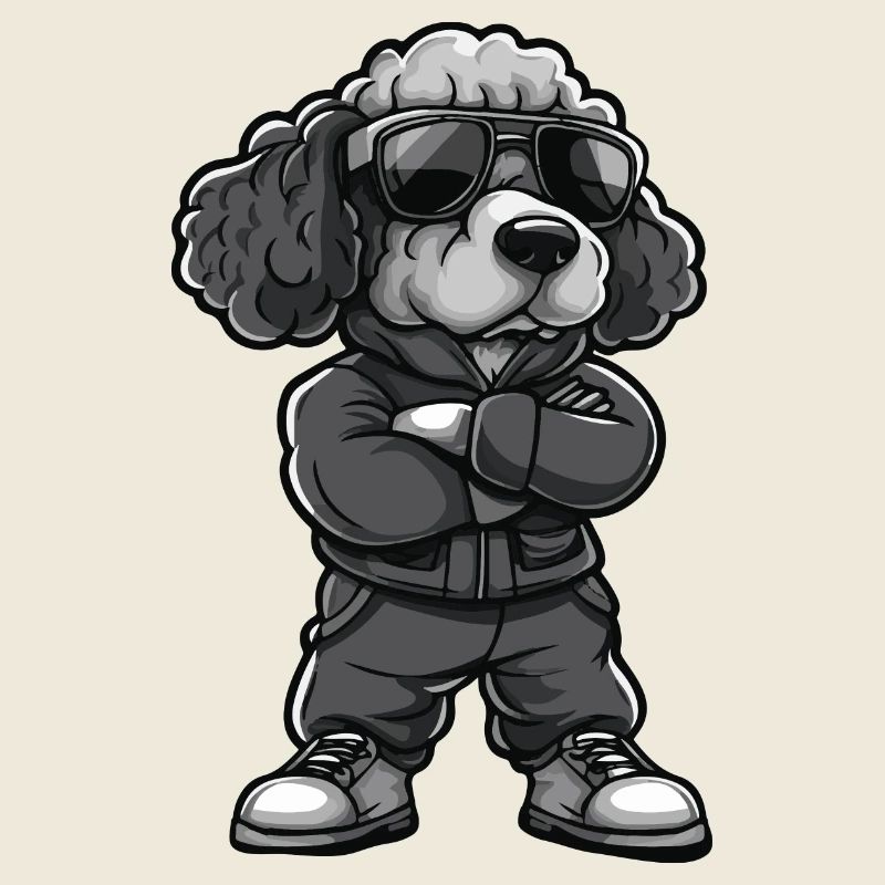 pudel hund comic