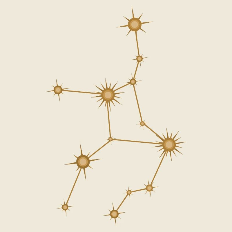 Sternbild Jungfrau Sternzeichen Sternzeichen Golden