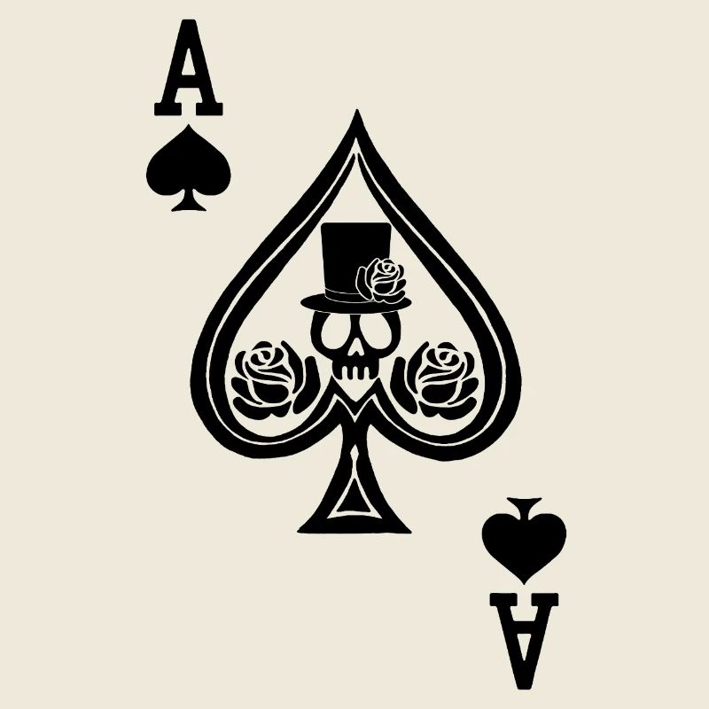 Vintage Spade Schädel