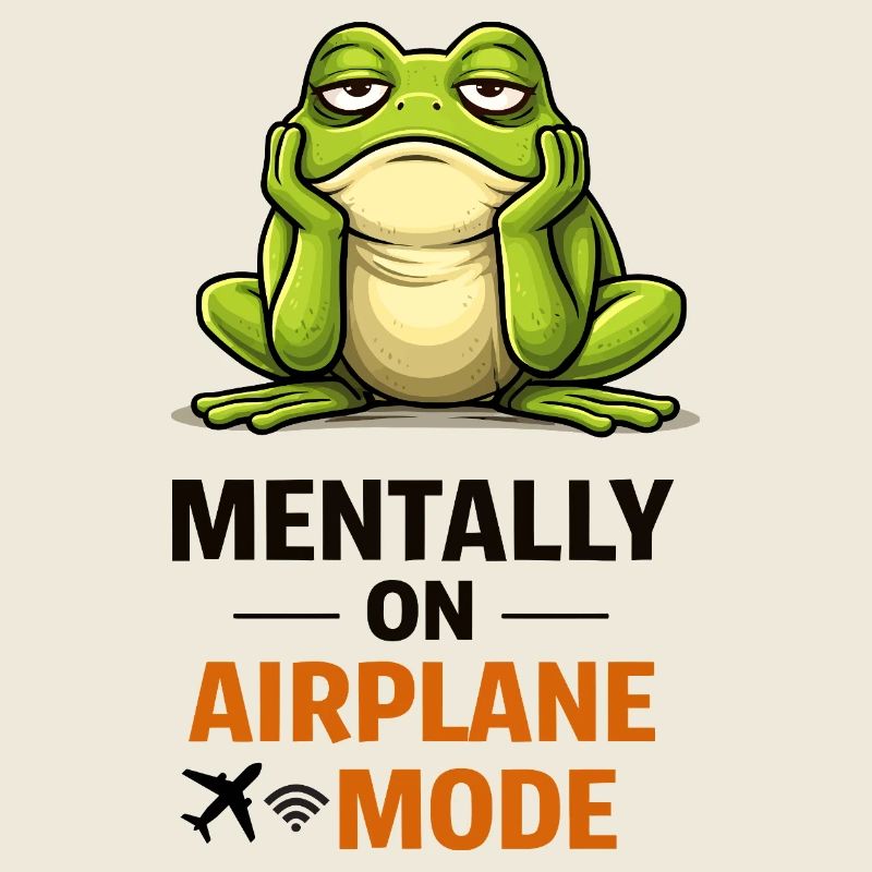 Meme de la grenouille en mode avion
