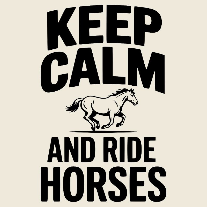 Restez calme et montez à cheval