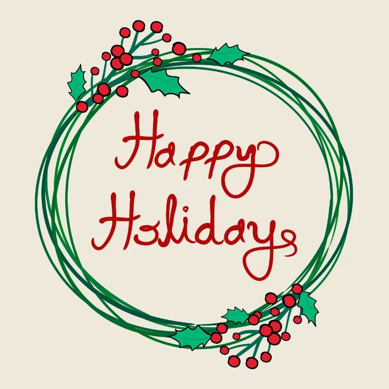 Joyeuses fêtes Couronne de guirlande de Noël