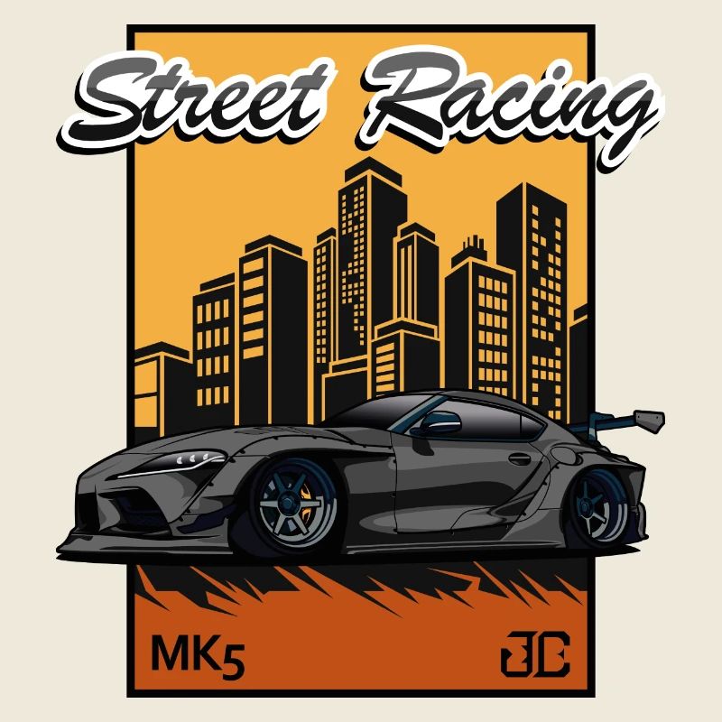 Voiture de sport compacte dans les rues