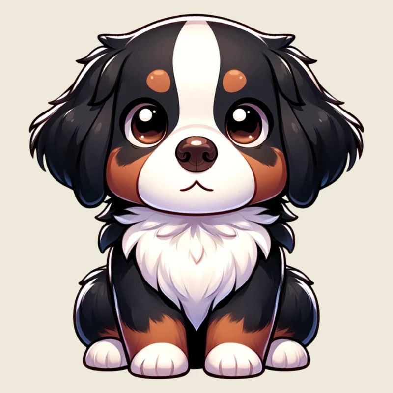 Illustration numérique d’un bouvier bernois mignon