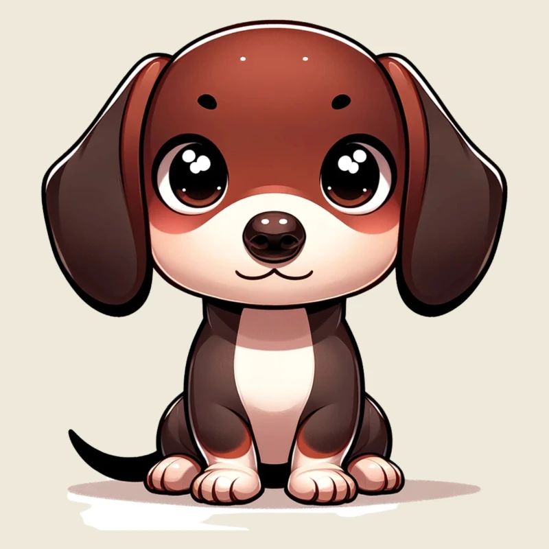 Digitale Illustration eines niedlichen Dackelhundes