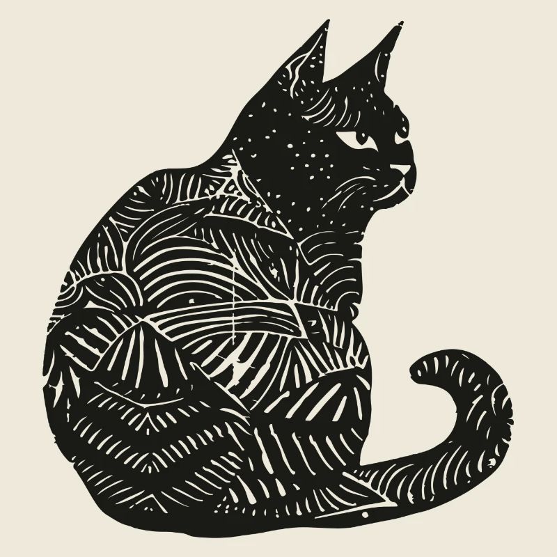 Chat noir chaton chaton Punt ronronner