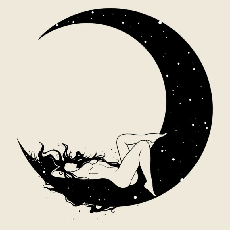 Femme dans la lune