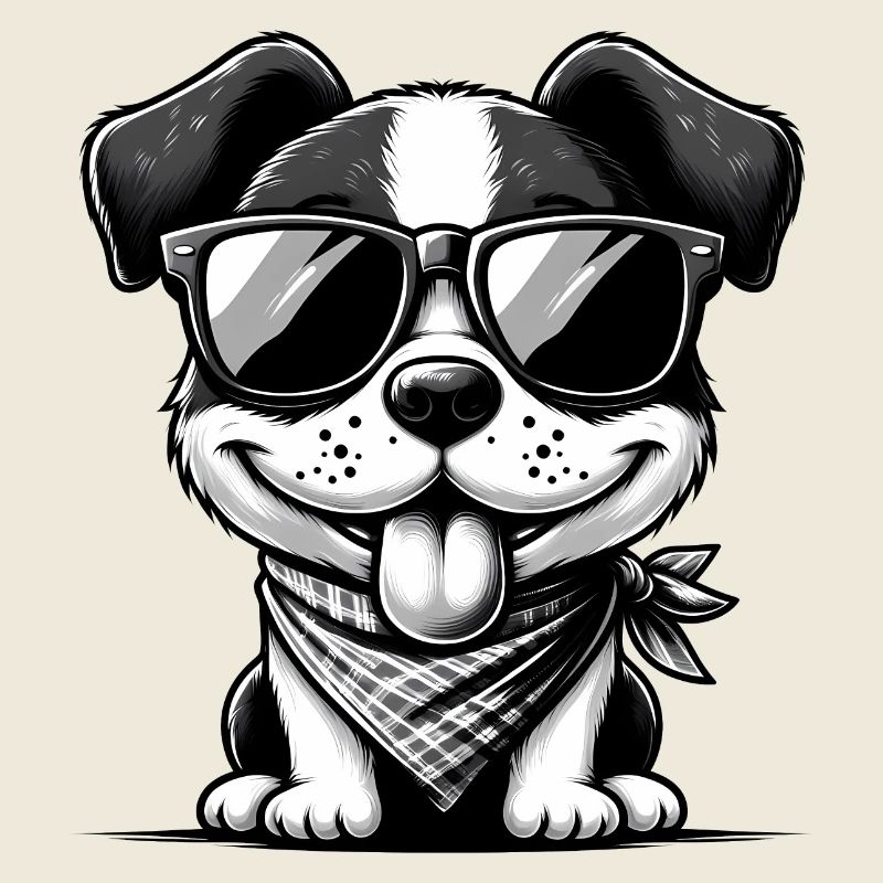 Cute dog with sunglasses