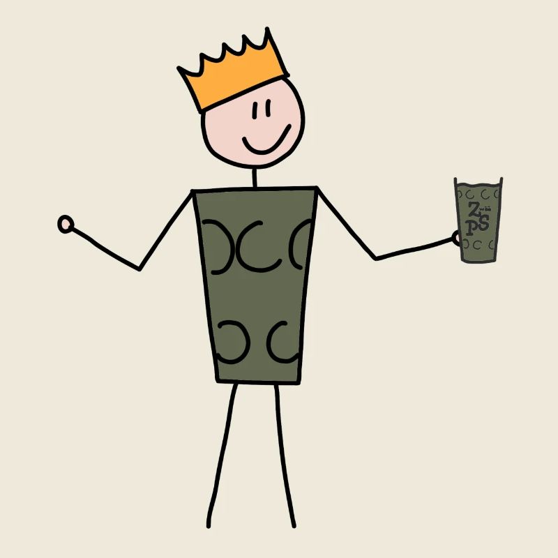 Grüner Schobbtimist mit Krone