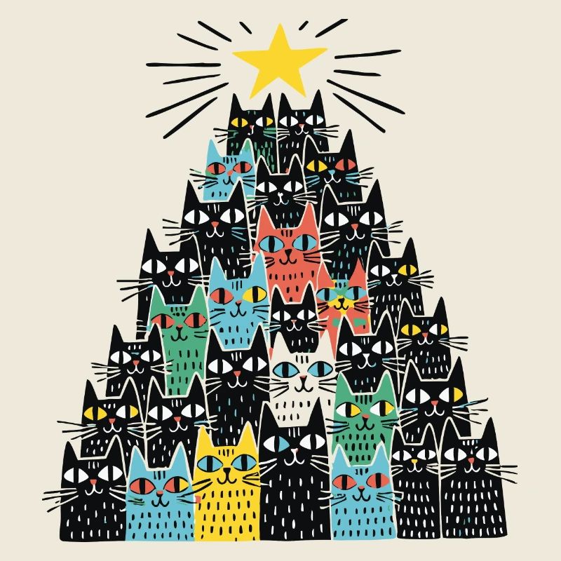 Arbre de Noël Black Cats
