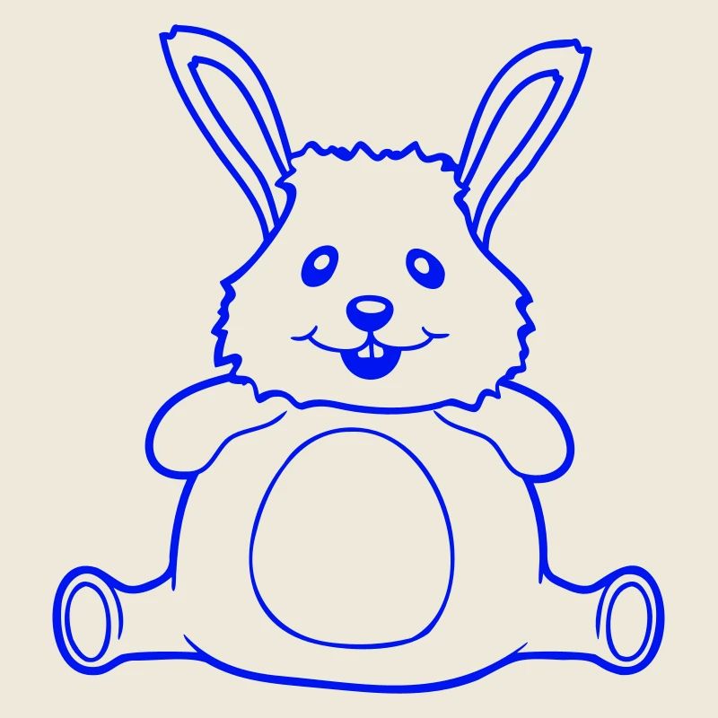 Lapin Potelé Gras Gras Rond En Surpoids Affamé