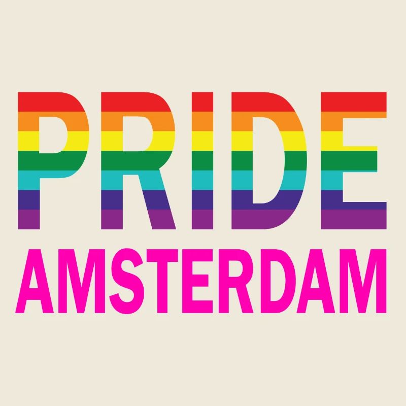 Pride Amsterdam in Regenbogenfarbe und Pink