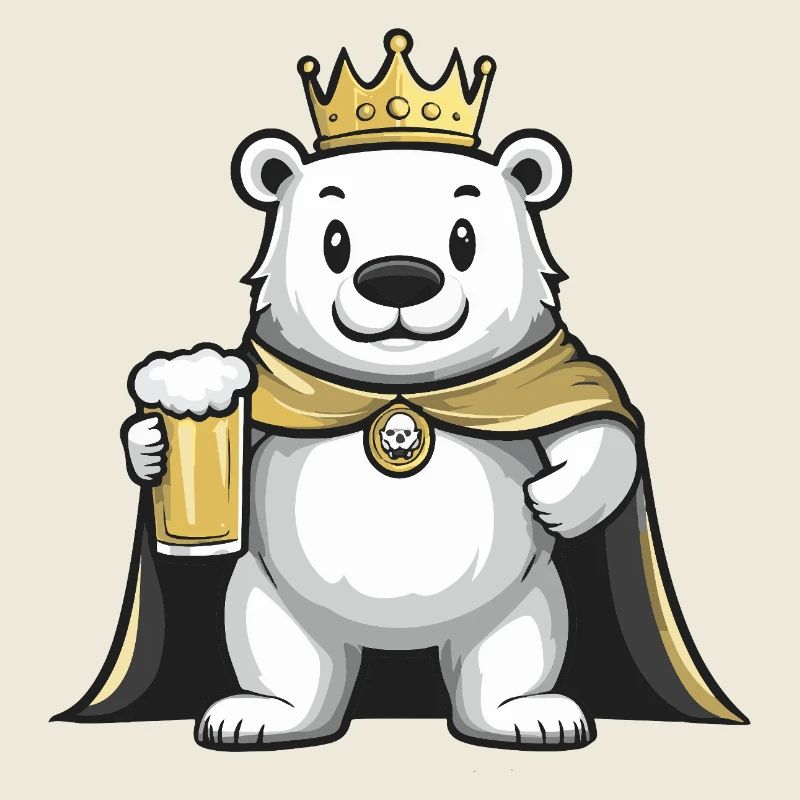 Eisbär Bier Lustig