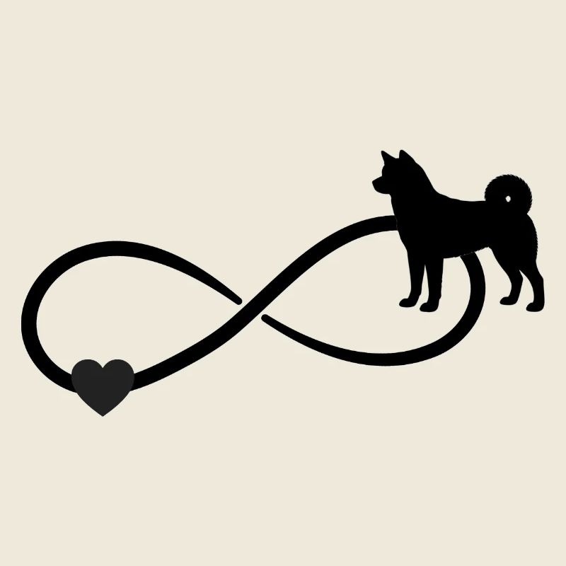 Akita Unendlichkeitszeichen Herz