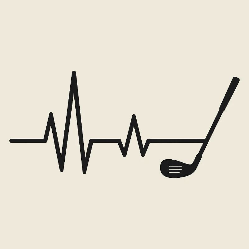 Herzschlag Golf Motiv Design