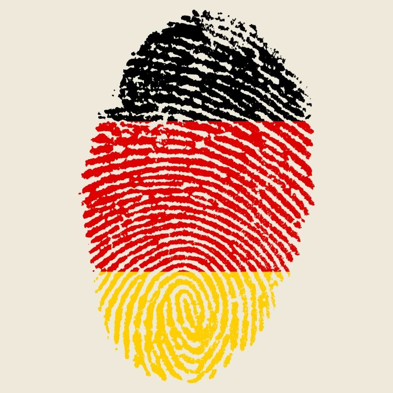 Fingerprint Black Red Gold