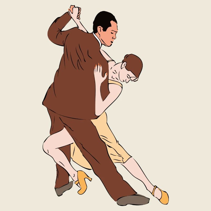 Tango Duo im Silhouette-Stil