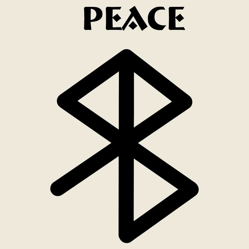 Peace Viking runes with text PEACE