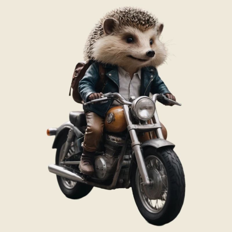 Hérisson motard