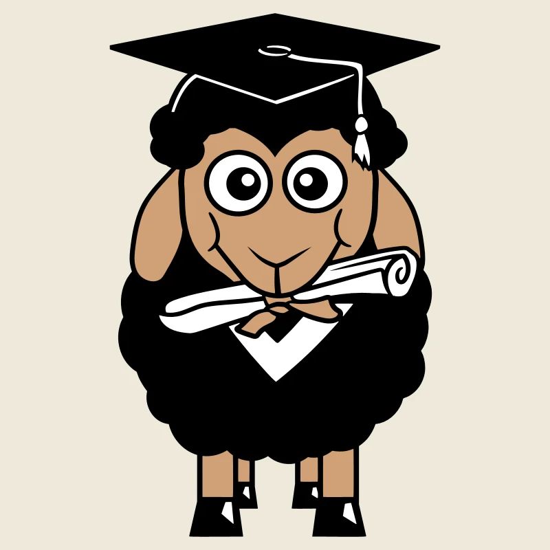 Sheep School Certificate College Graduation Abi Students
