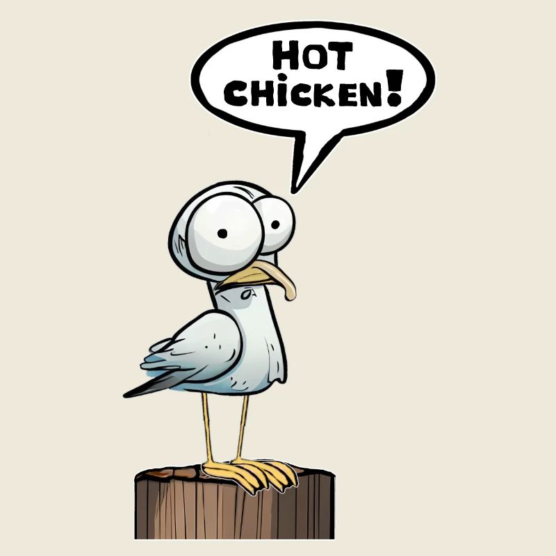 Seagull Speech Bubble Hot Chicken