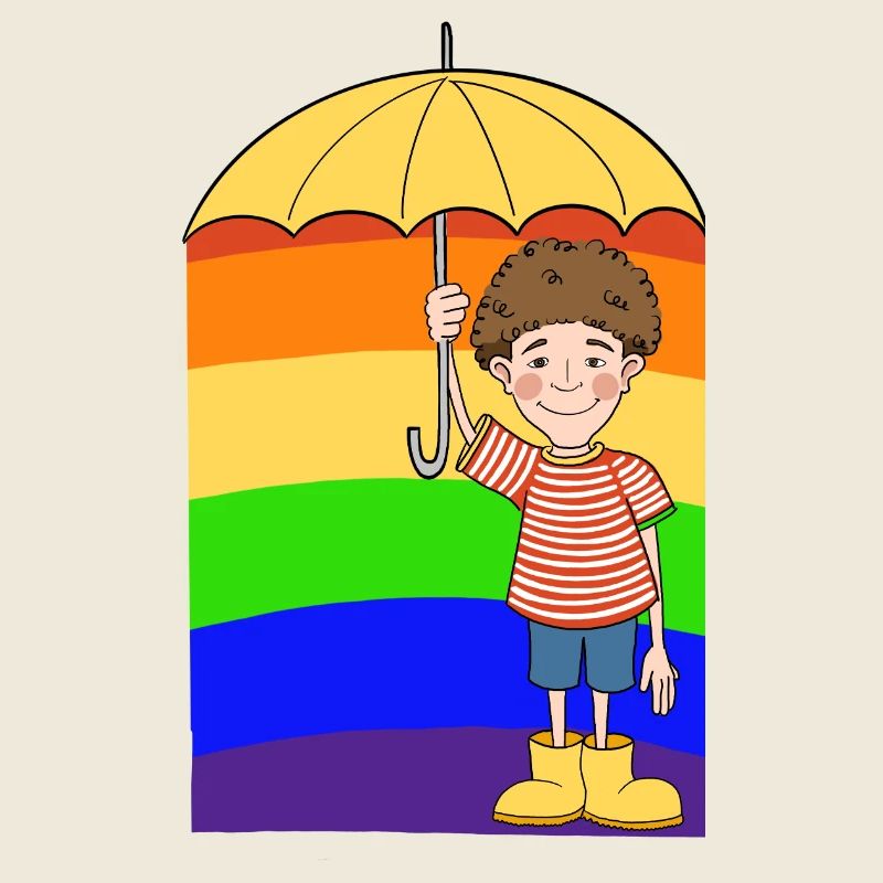 Regenbogen Mann
