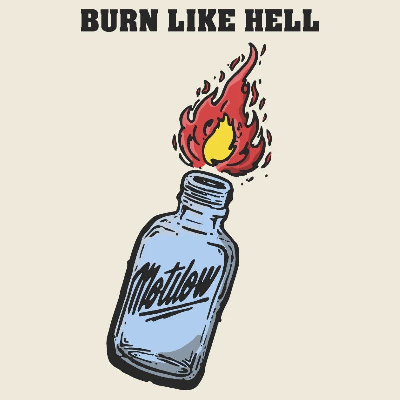Fiery Motifs Bottle with Flame