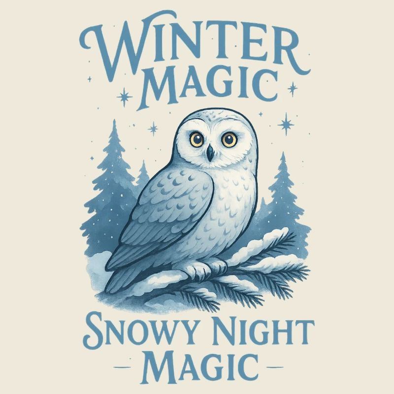 Winter Owl – Snowy Night Magic