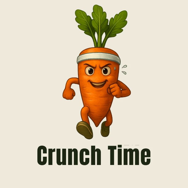 Crunch Time Karotte Held karikatur 