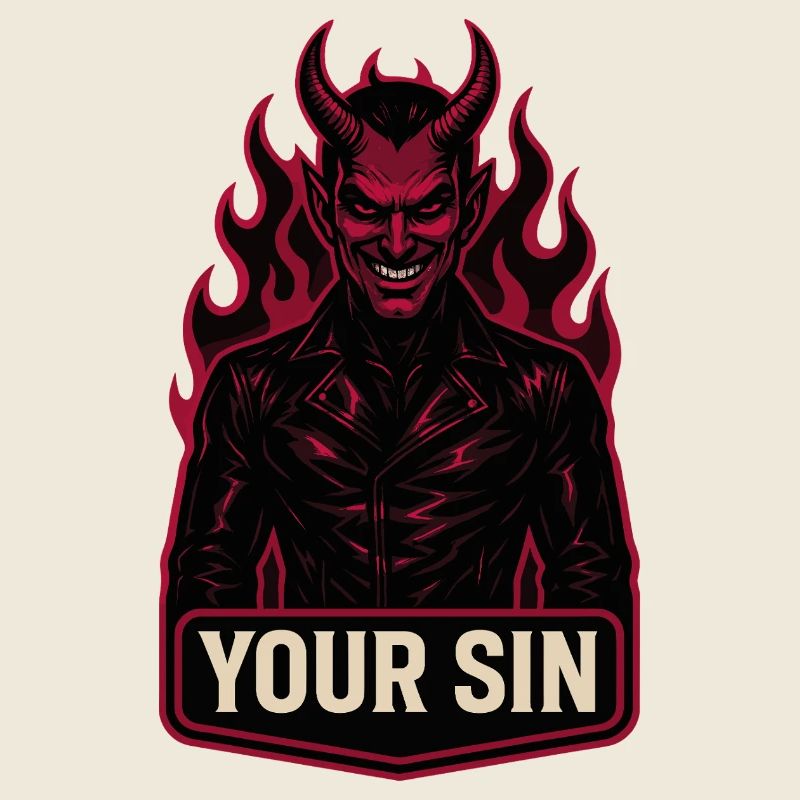 Teufel Your Sin, böser Dämon, Höllenflammen