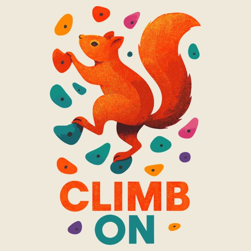 Bouldern Eichhörnchen Klettern Motivation Geschenk