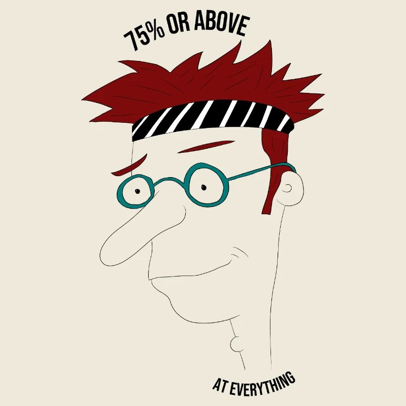 75 % ou plus à tout, mec