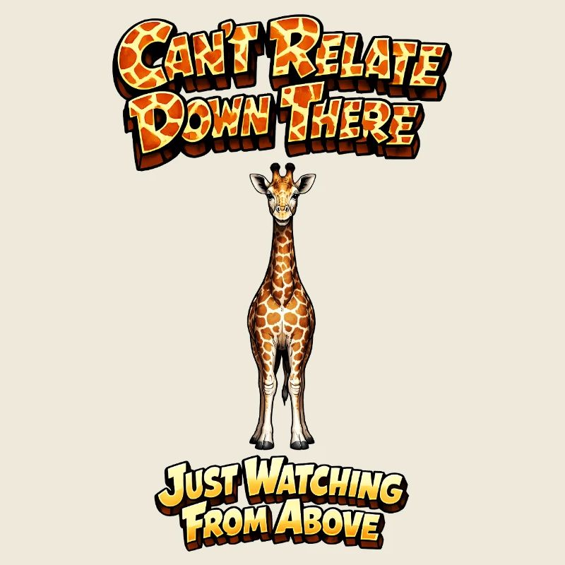 Girafe au-dessus du t-shirt de mème