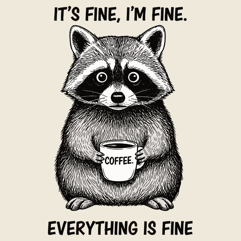 C’est bien dans l’humour de raton laveur au café