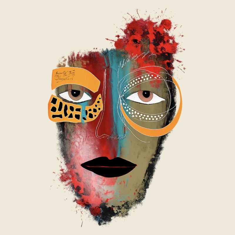 Masques de couleur sur le visage