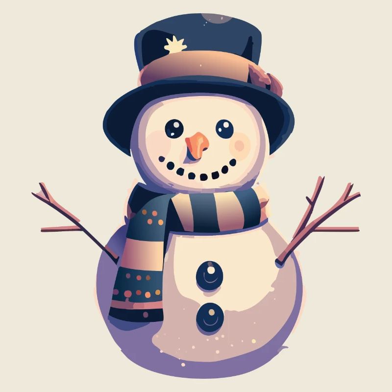 Cheerful snowman