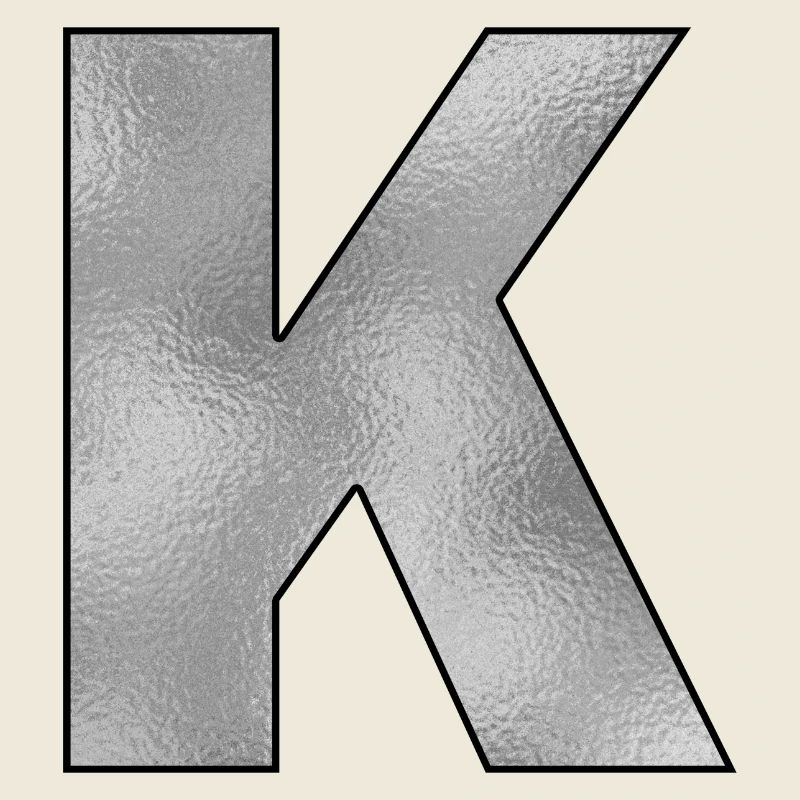 Buchstabe K Silber