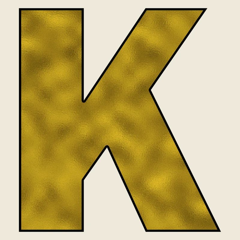 Buchstabe K Gold