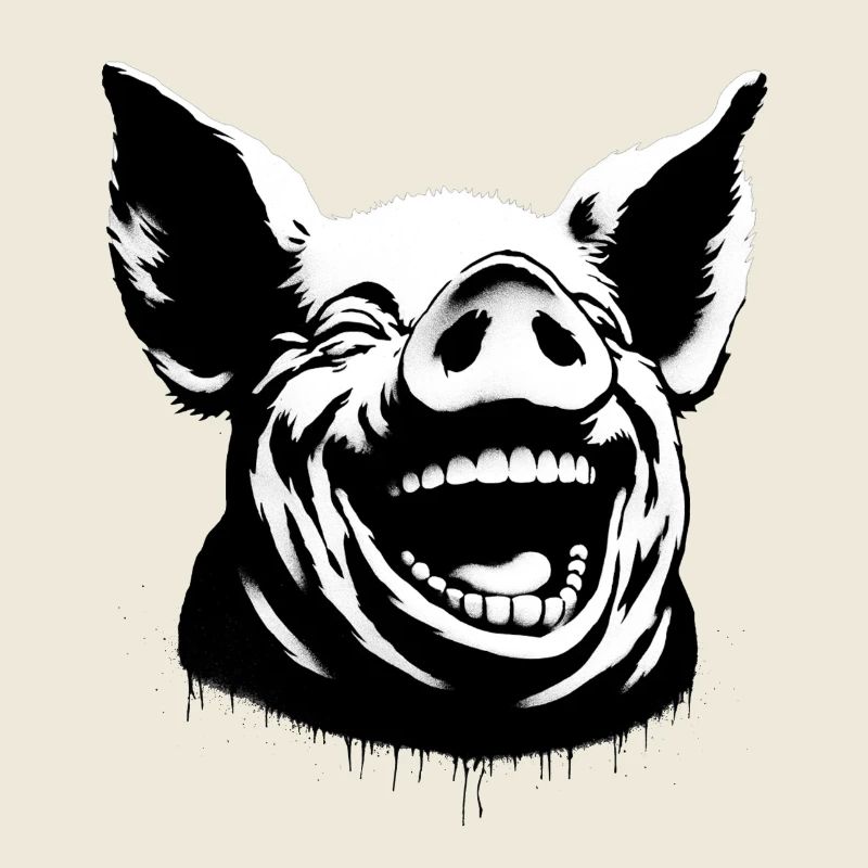 Lachendes Schwein