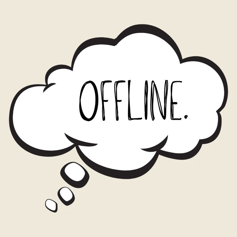 Auszeit Statement Design Denkblase - OFFLINE