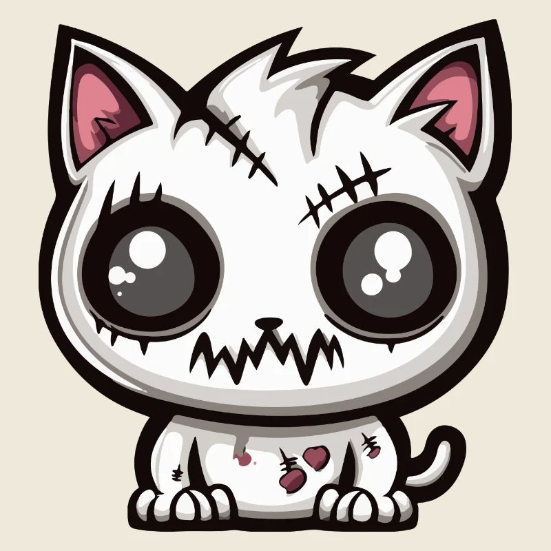 Chat Halloween Dessin animé drôle