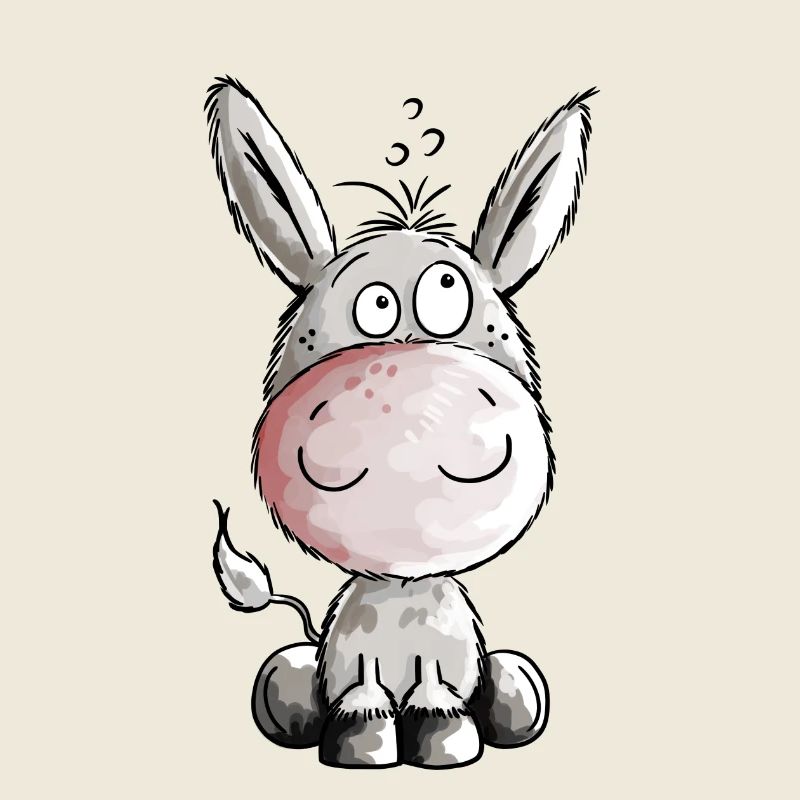Kleiner Esel - Eselchen - Comic - Tiere