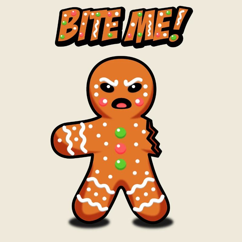 Angry Gingerbread Man, Bite Me!